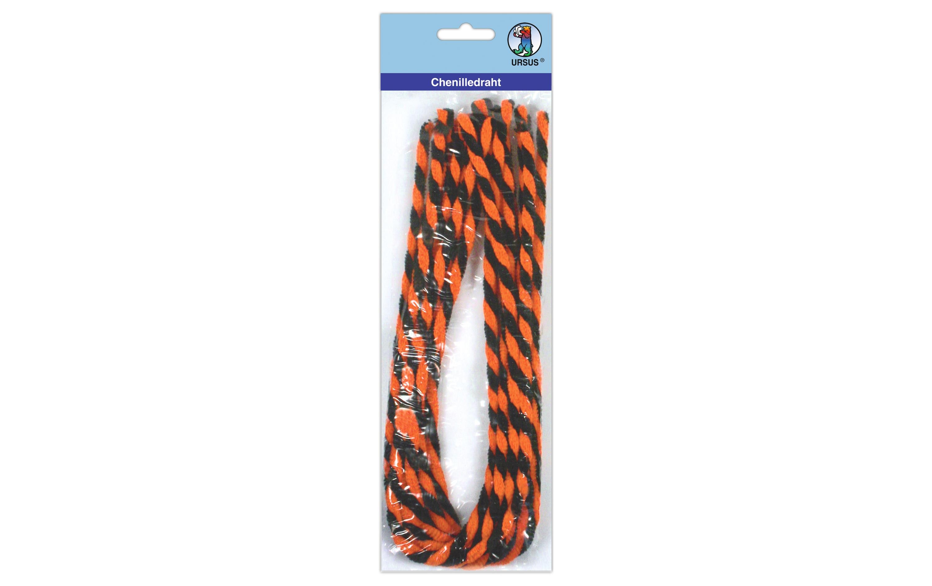 URSUS Pfeifenputzer 10 Stück, Orange/Schwarz