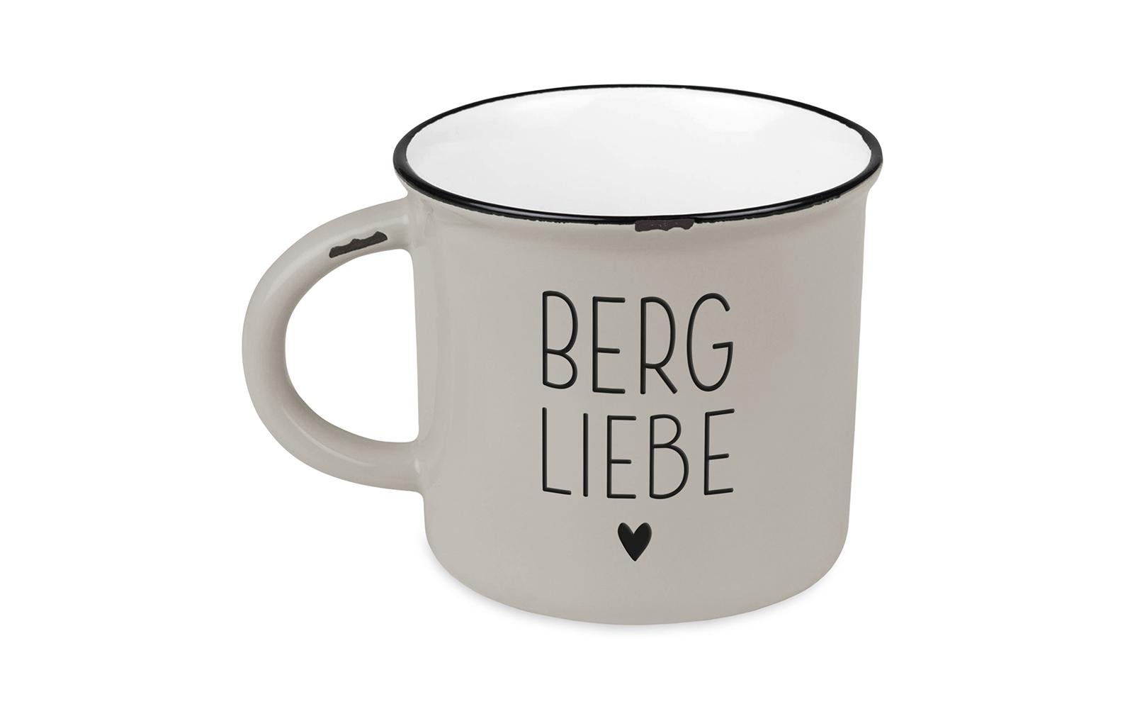 Grafik Werkstatt Vintage Becher Bergglück Bergliebe
