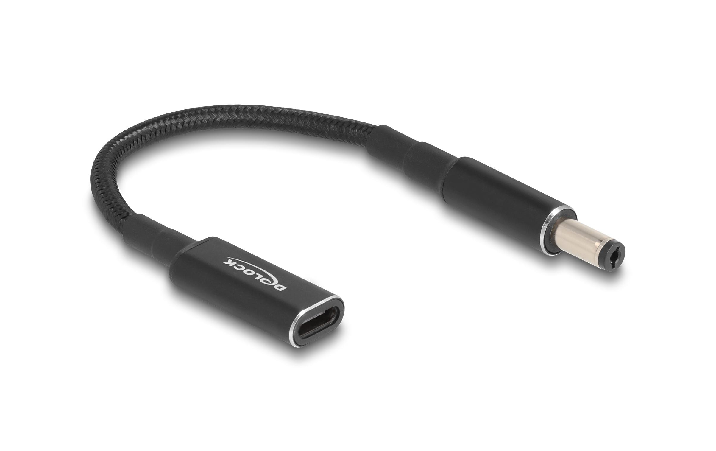 Delock Ladekabel USB-C zu 5.5 x 2.1 mm Stecker 15 cm Delock Ladekabel USB-C zu 5.5 x 2.1 mm Stecker 15 cm