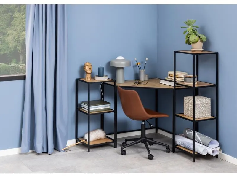 AC Design Regal Seaford 35 x 37 x 119,5 cm, Nature/Schwarz AC Design Regal Seaford 35 x 37 x 119,5 cm, Nature/Schwarz