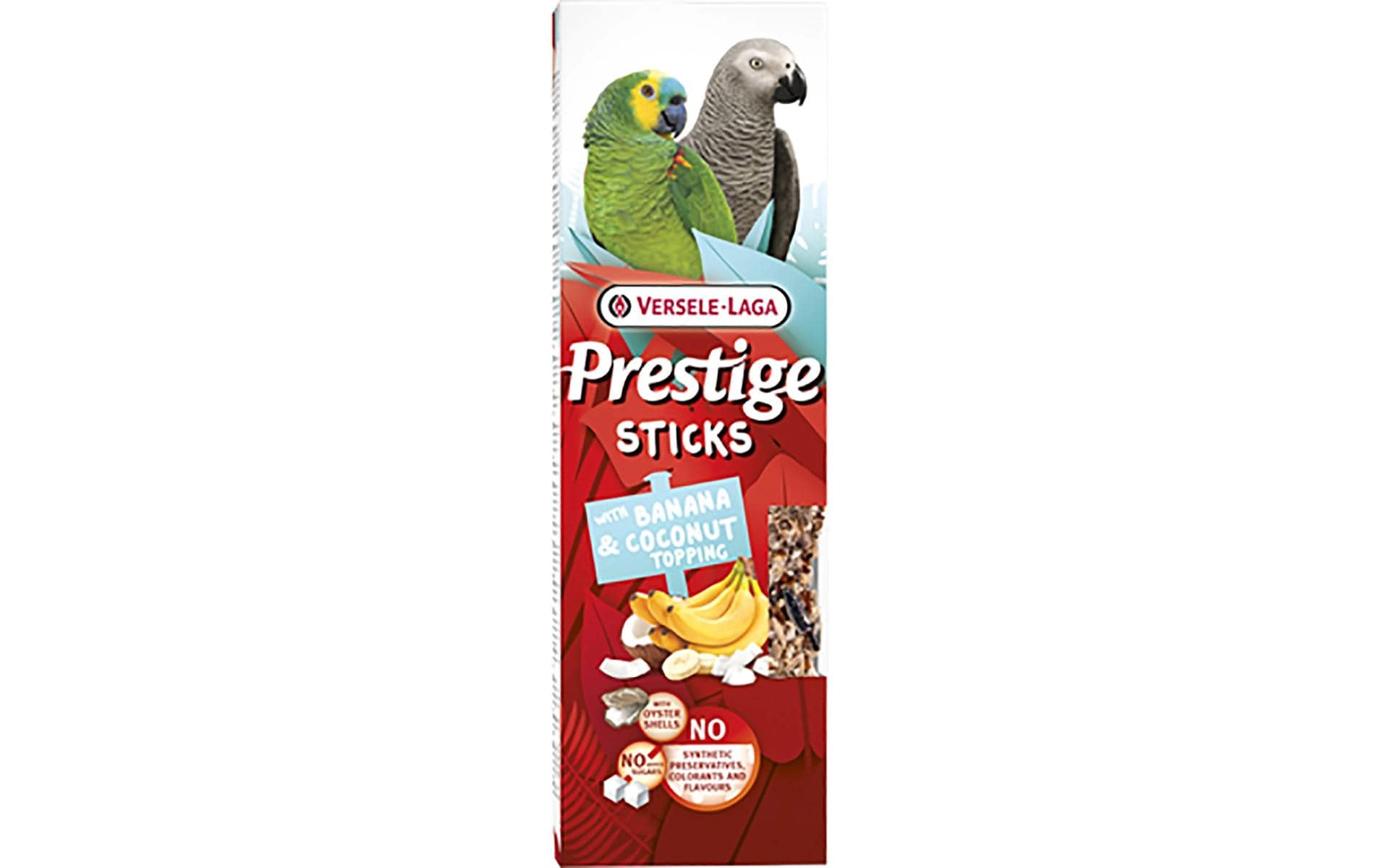 Versele Laga Vogelfutter Prestige Sticks Banane und Kokos 2 Stk. Versele Laga Vogelfutter Prestige Sticks Banane und Kokos 2 Stk.