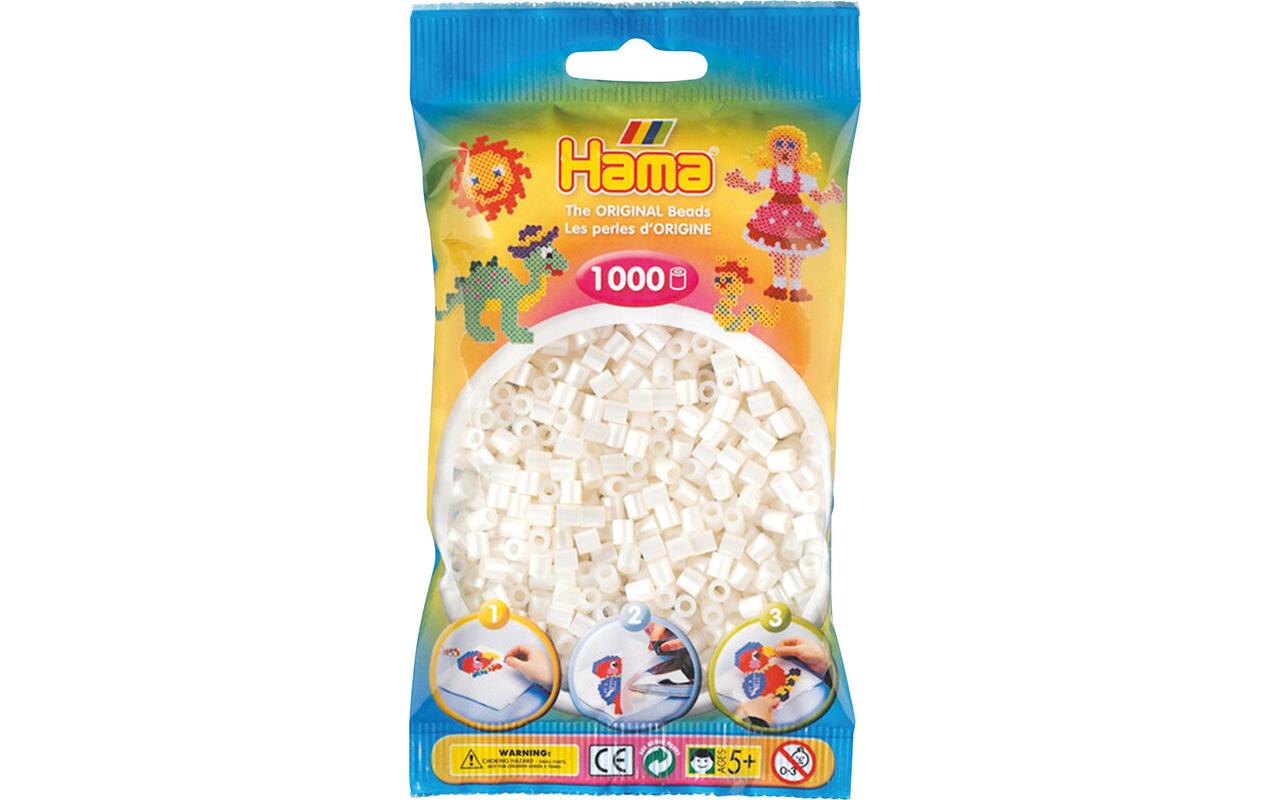 Hama Bügelperlen midi, 1000 Stk. Weiss glanz