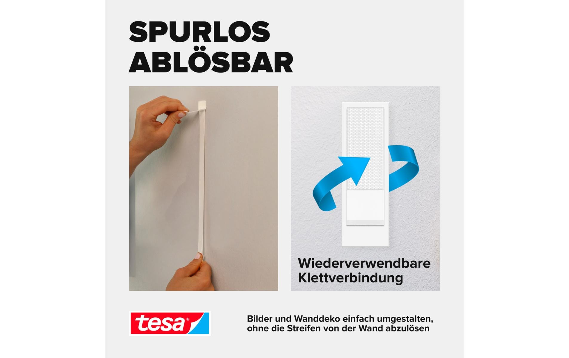 tesa Montagestreifen Powerstrips CLICK Medium 16 Paar, 5.4 kg