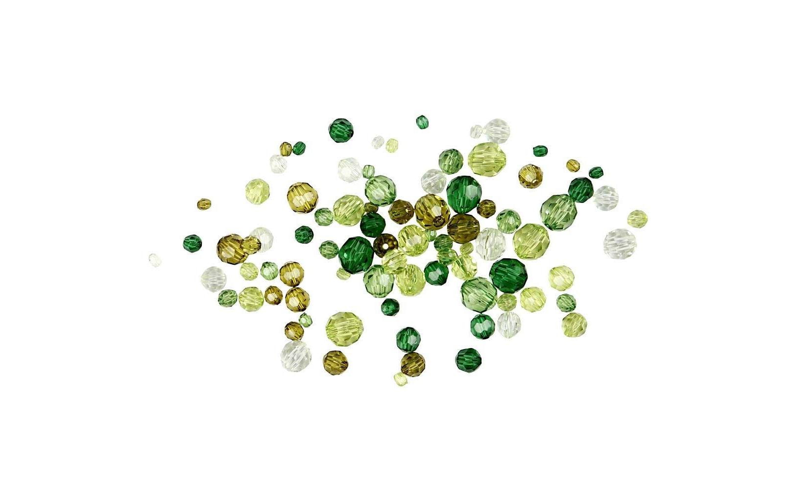 Creativ Company Facettenperlen 4-12 mm Grün, 170 Stück Creativ Company Facettenperlen 4-12 mm Grün, 170 Stück