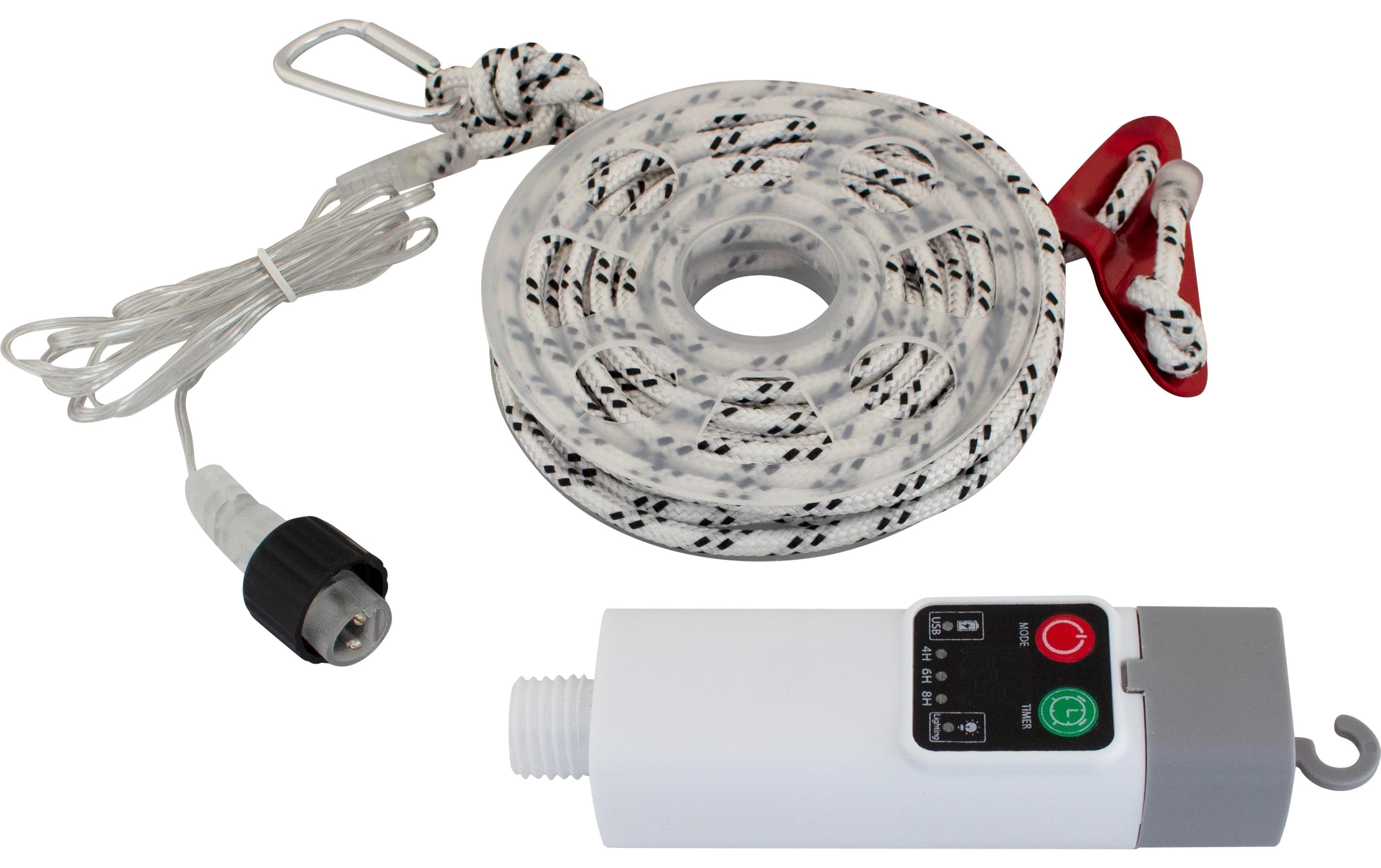 Eurotrail Deco-Abspannleinen mit Beleuchtung 5m Weiss