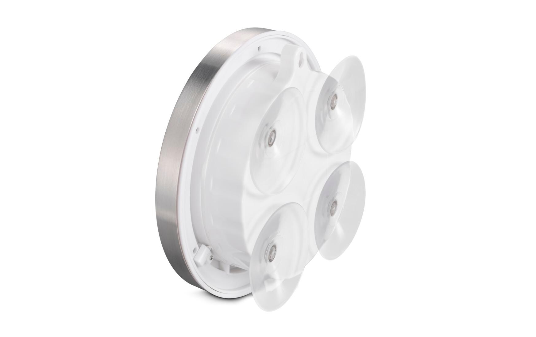 Hama Wanduhr Mauritius Ø 17 cm, Silber/Weiss