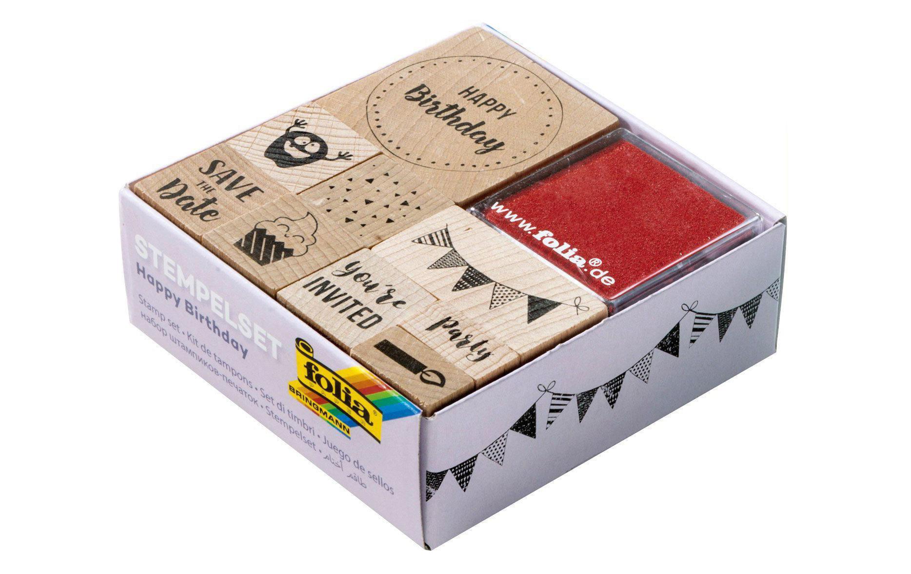 Folia Stempelset Happy Birthday Motiv: Geburtstag