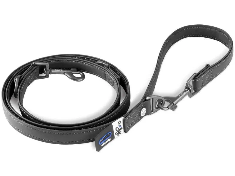 curli Hundeleine aus Apfelleder, L, 1.6 m, Schwarz