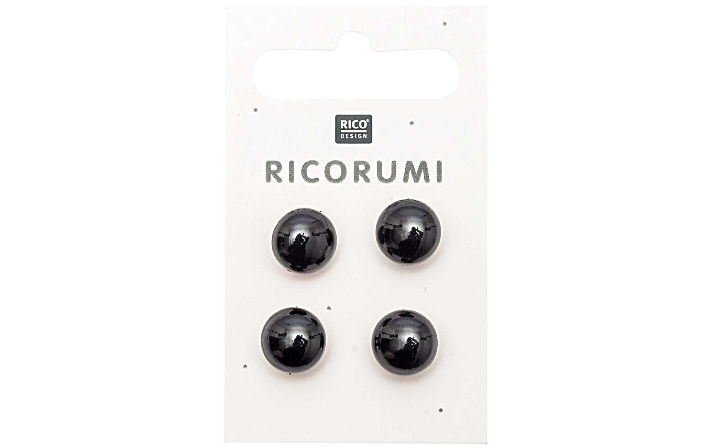 Rico Design Knopfaugen Braun-Schwarz 11 mm 4 Stück Rico Design Knopfaugen Braun-Schwarz 11 mm 4 Stück