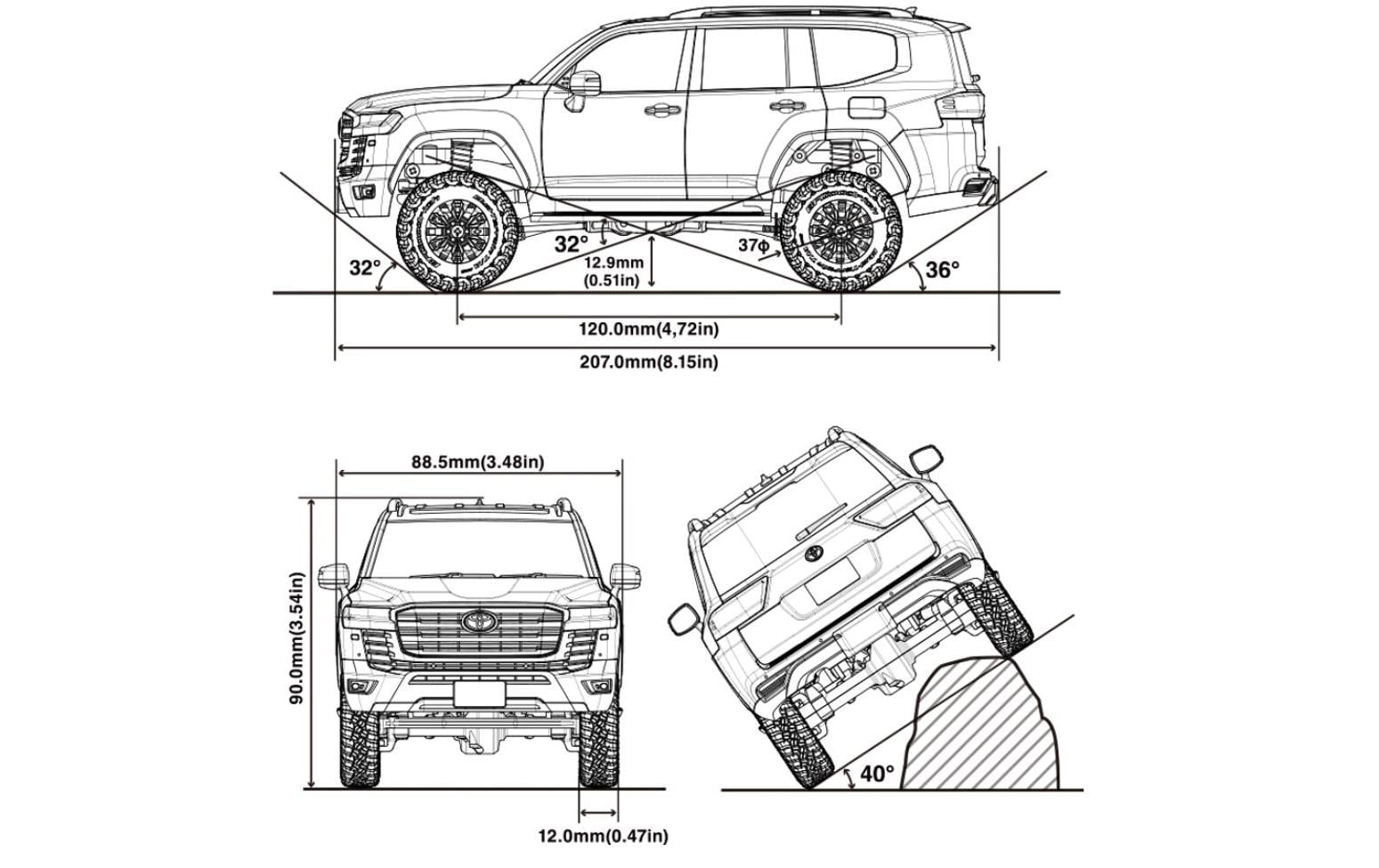 Kyosho Scale Crawler Mini-Z Toyota Land Cruiser 300 Weiss, ARTR