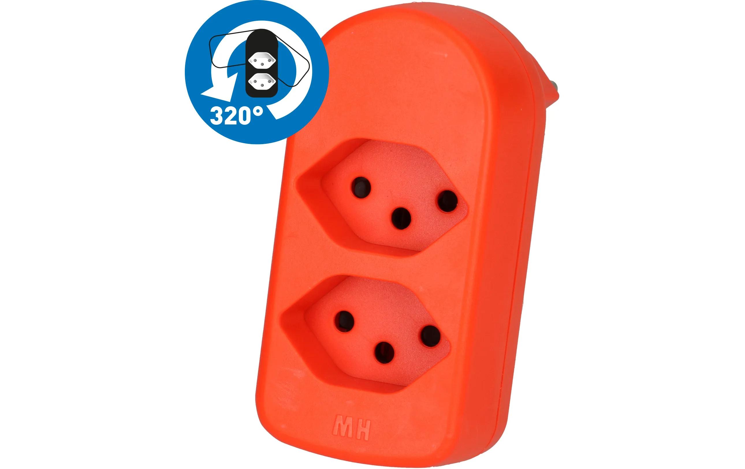 Max Hauri Abzweigstecker maxADAPTturn 2x Typ 13