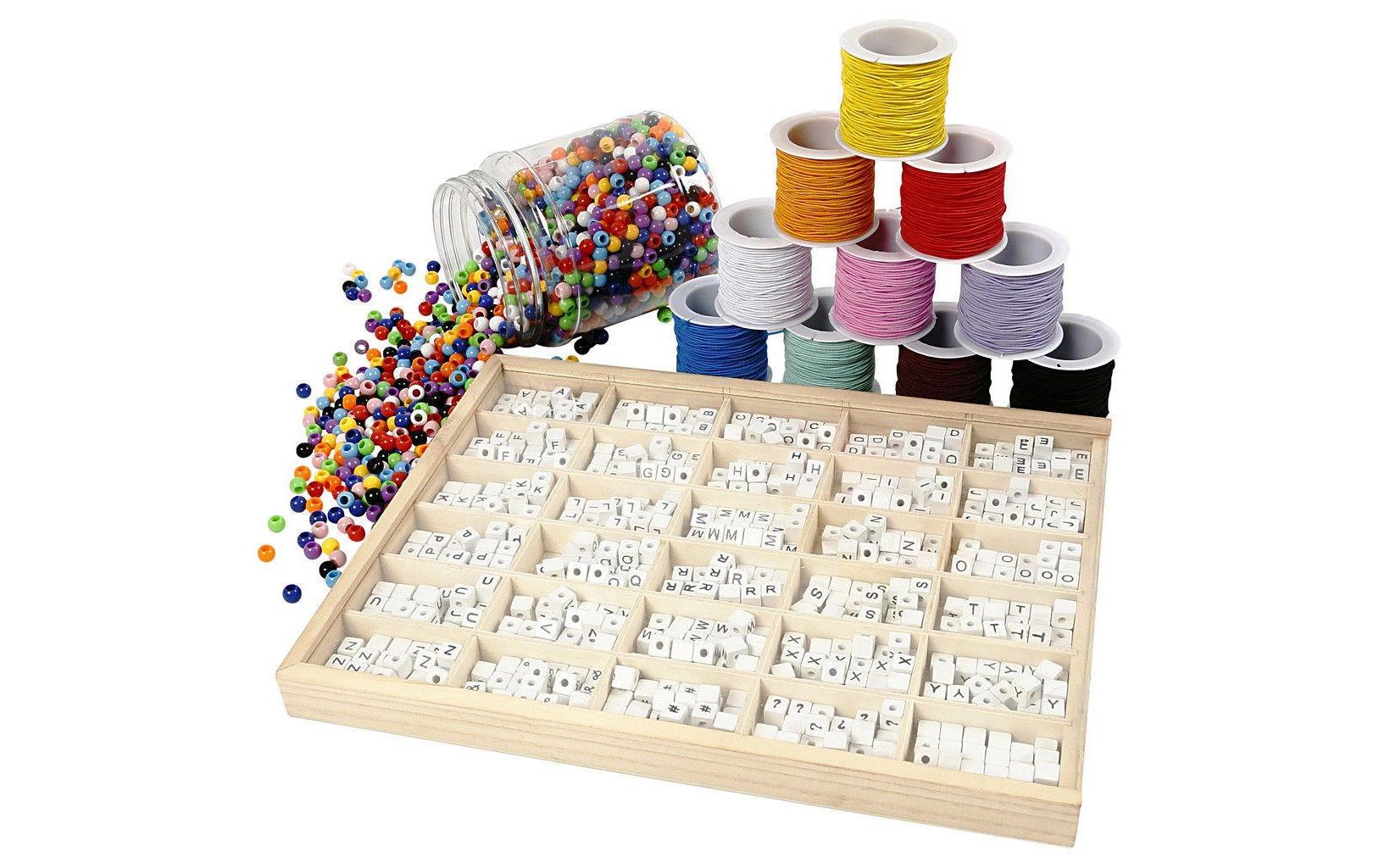 Creativ Company Buchstabenperlen Set für Armbänder aus Buchstaben-Perlen