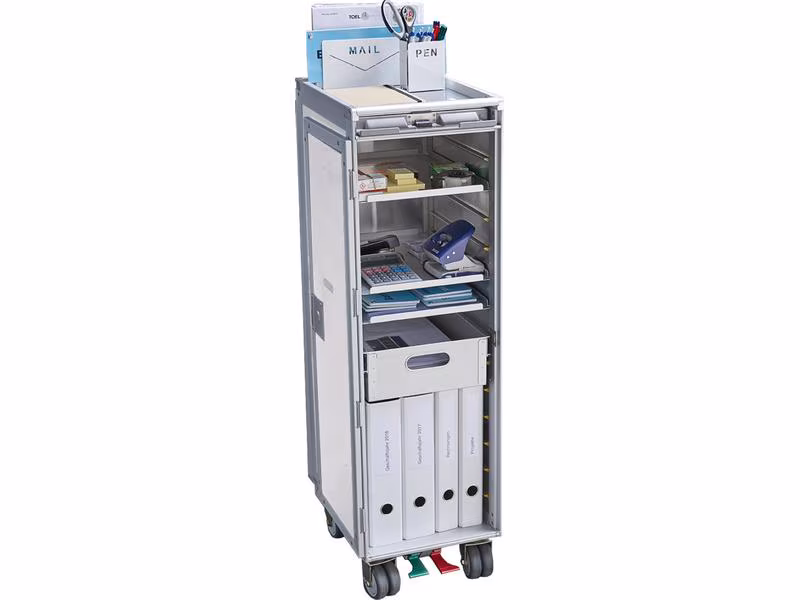 diaqua® Bartrolley Flugzeug Swissair Anthrazit, 30.1 x 103 cm