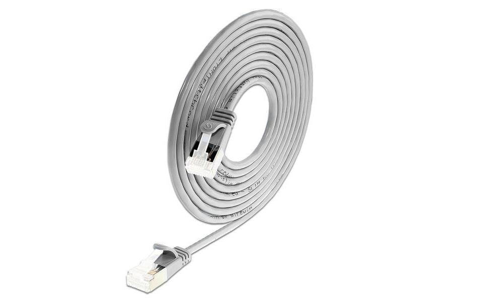 SLIM Slimpatchkabel RJ-45 - RJ-45, Cat 6A, U/FTP, 2 m, Grau SLIM Slimpatchkabel RJ-45 - RJ-45, Cat 6A, U/FTP, 2 m, Grau