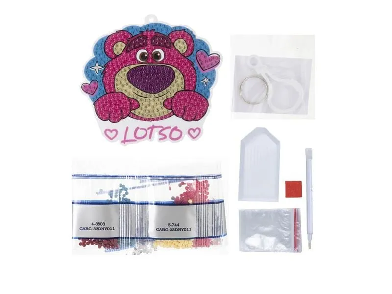 CRAFT Buddy Lotso, Crystal Art Rucksack Anhänger CRAFT Buddy Lotso, Crystal Art Rucksack Anhänger
