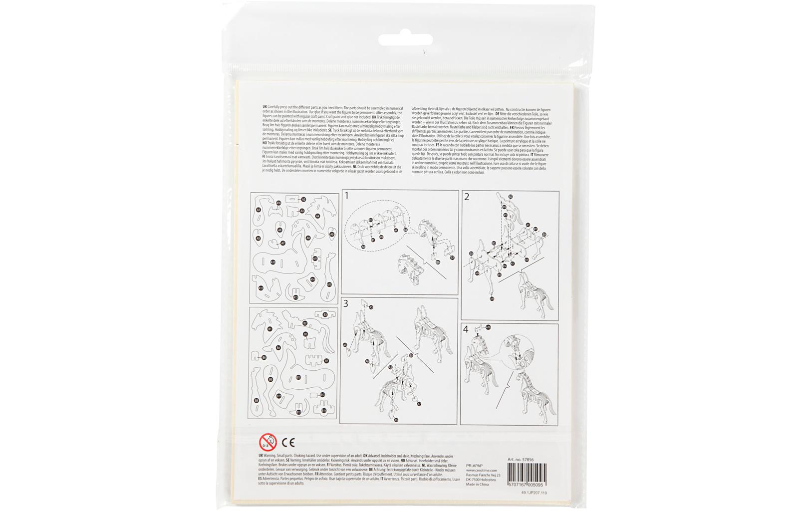 Creativ Company Holzartikel 3D-Figure Pferd, 1 Stück