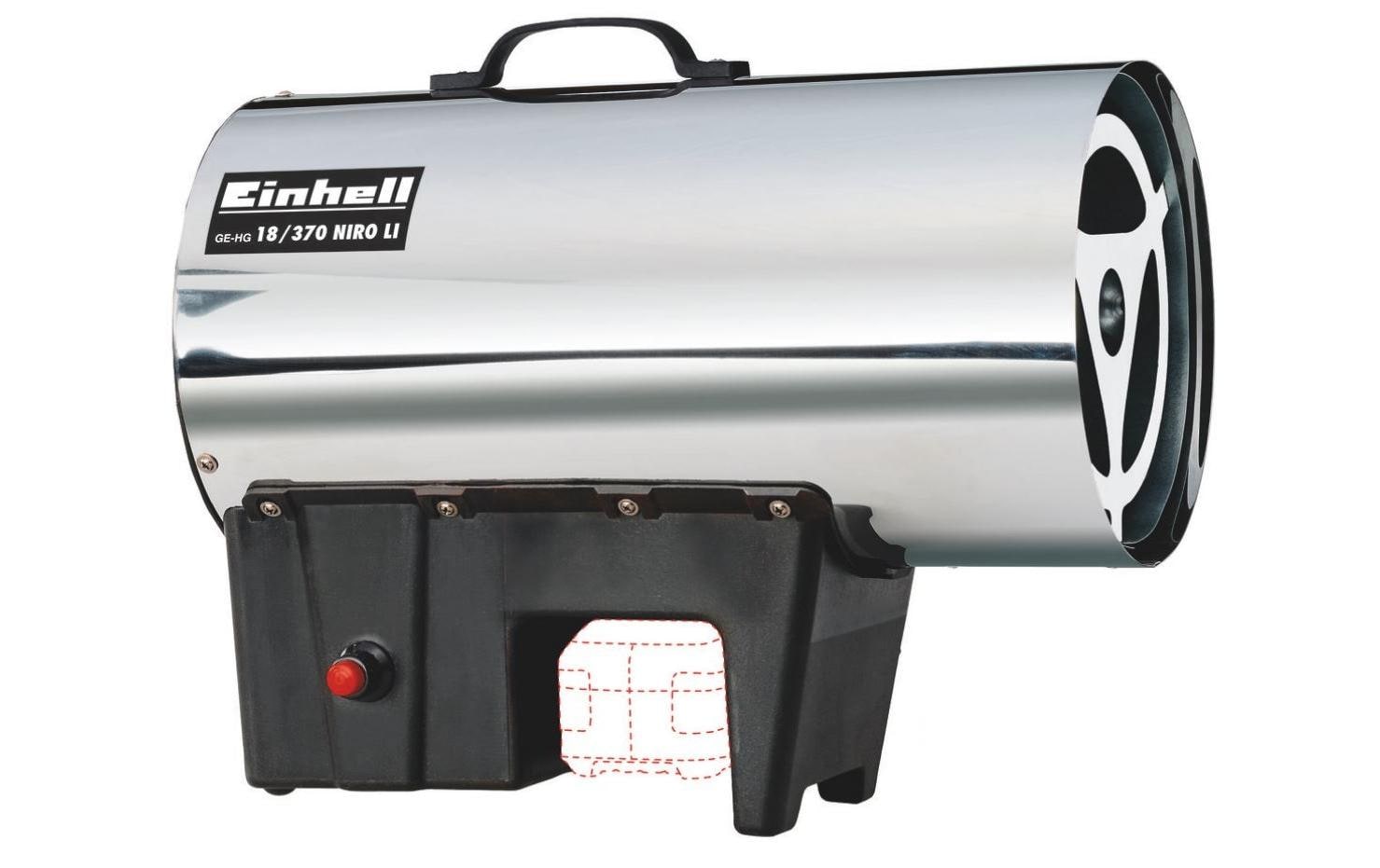 Einhell Heizgebläse Akku-Heissluftgenerator GE-HG 18/37Niro Li Solo