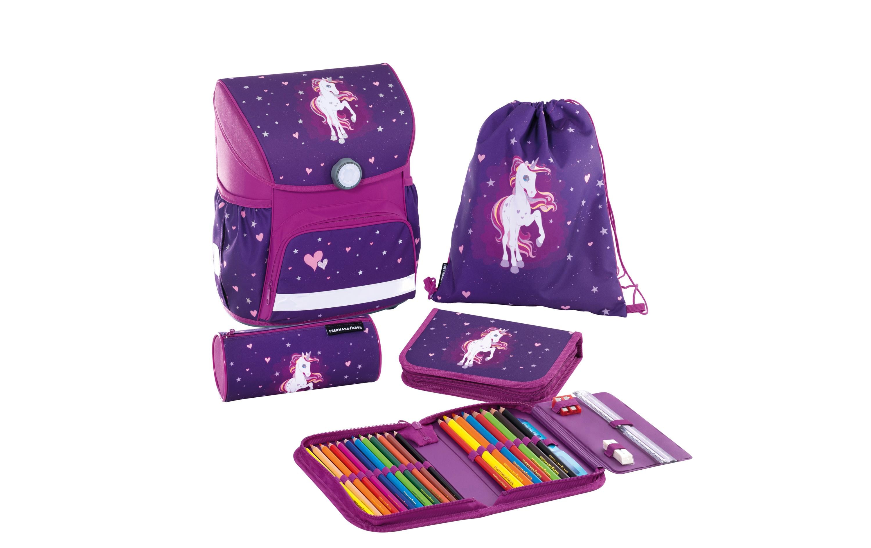 Eberhard Faber Schulthek-Set EFAlino Einhorn 2021 4-teilig, Violett/Pink Eberhard Faber Schulthek-Set EFAlino Einhorn 2021 4-teilig, Violett/Pink