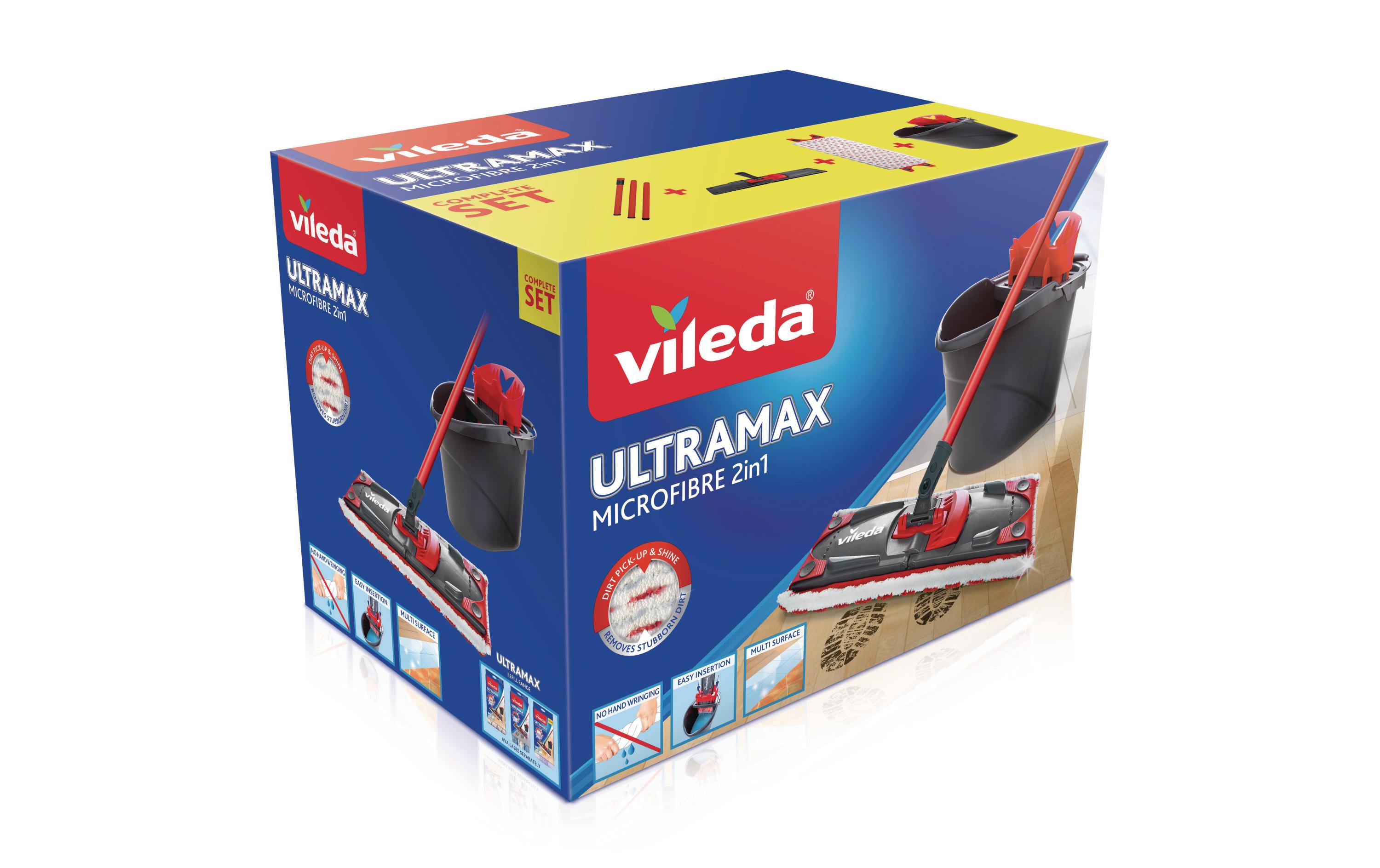 Vileda Flachwischer UltraMax 2 in 1 Komplett Set