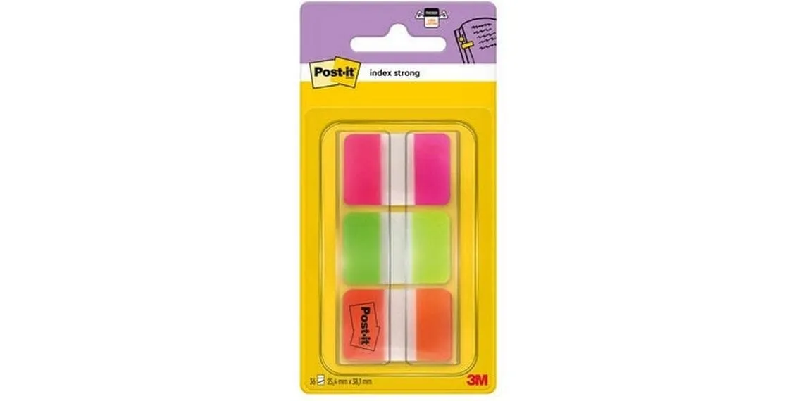 Post-it 3M Index Strong Mehrfarbig, 3 Stück