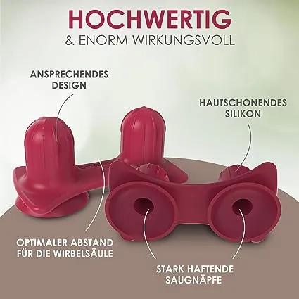 CHIROGUN® Duo Triggerpunkt Drücker mit Saugnapf Red