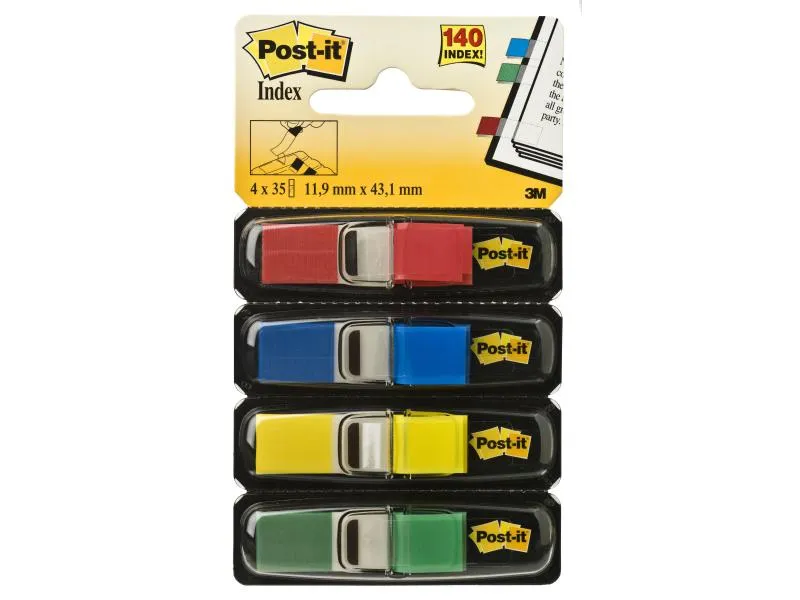 Post-it Page Marker Index Blau/Gelb/Grün/Rot, 4 Stück Post-it Page Marker Index Blau/Gelb/Grün/Rot, 4 Stück