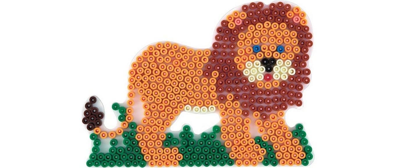 Hama Bügelperlen Platten Midi mit 4 Tier-Motiven Weiss