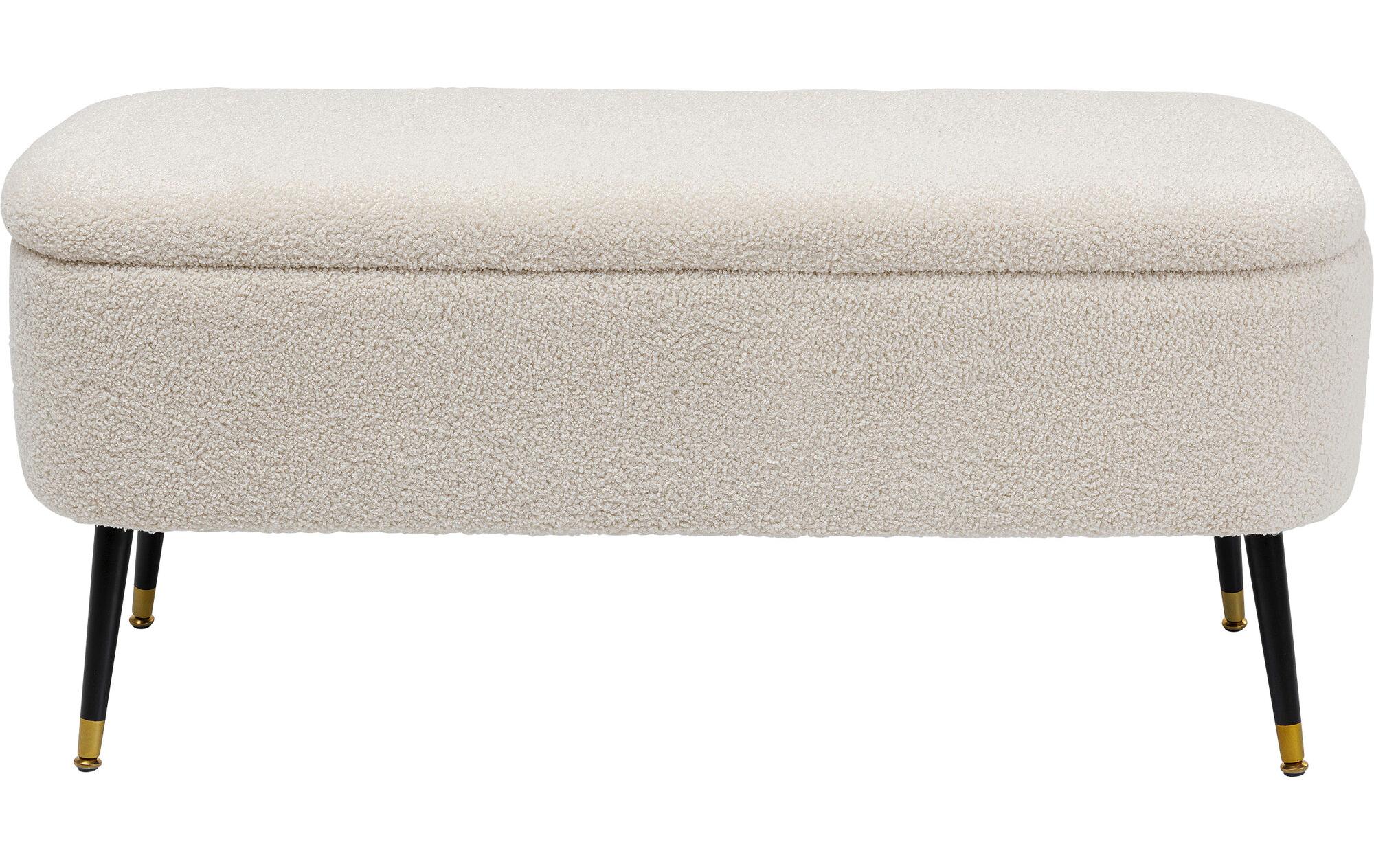 Kare Sitztruhe Rico 109 cm, Weiss