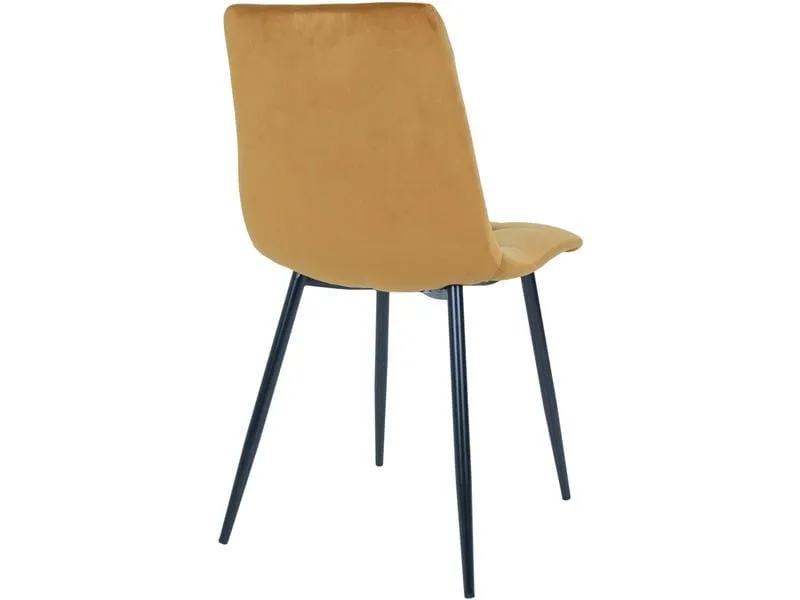 House Nordic Stuhl Middelfart 2 Stück, 86 x 55 cm, Schwarz/Senfgelb