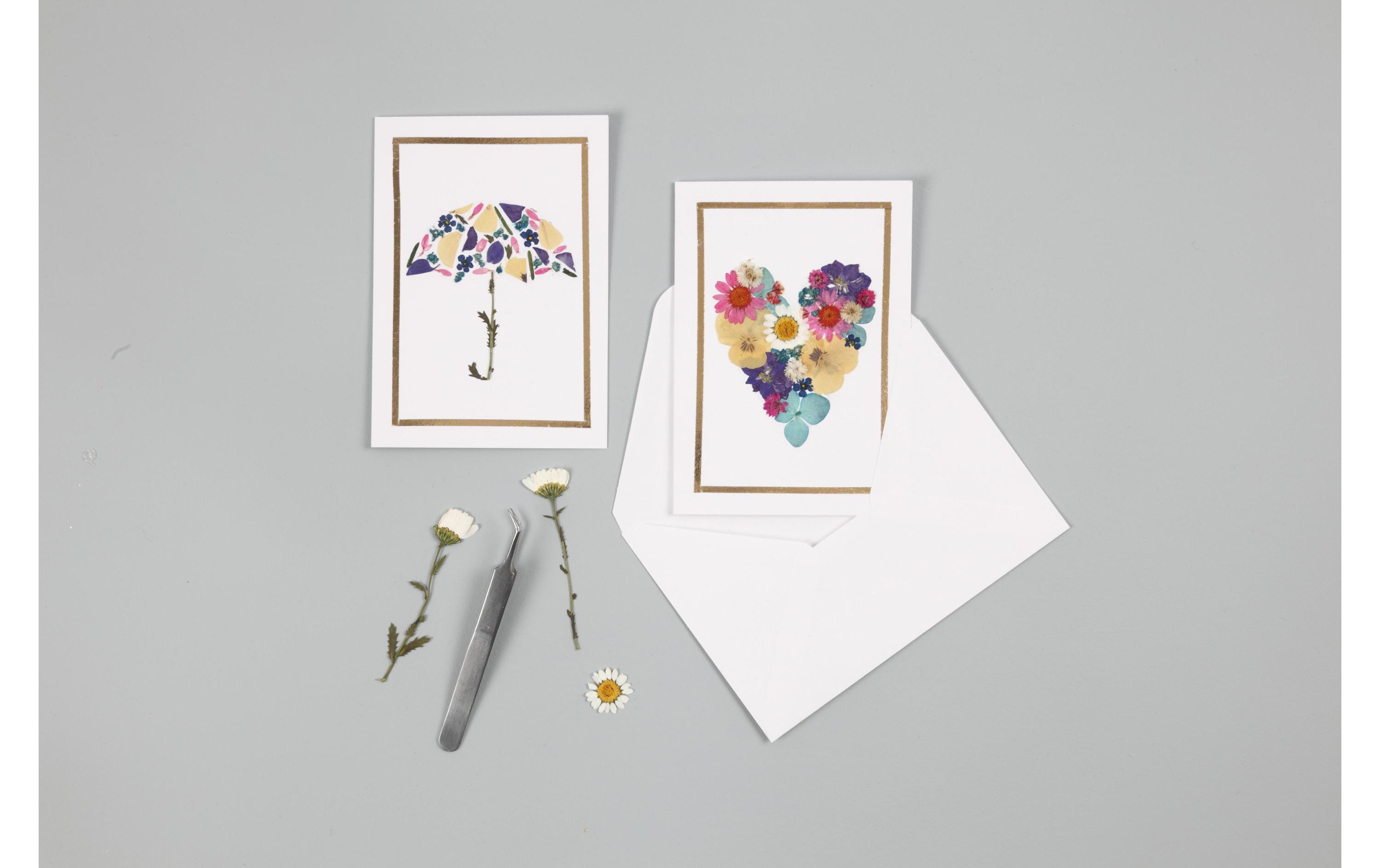 Creativ Company Streudeko Gepresste Blüten und Blätter, Gelb, 19 sort.