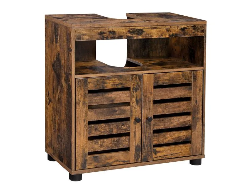 VASAGLE Waschbeckenunterschrank 60 x 63 cm, Braun