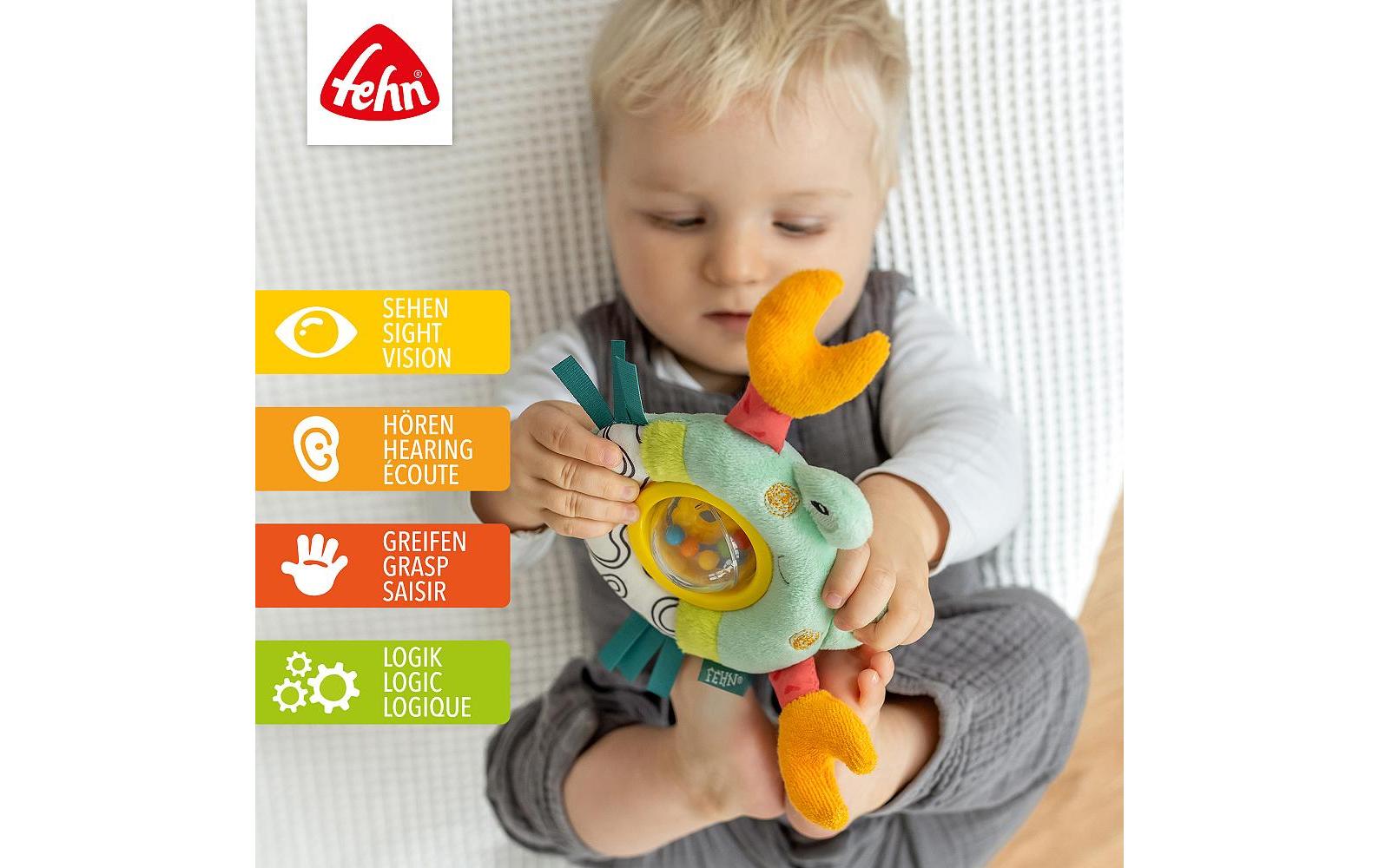 fehn Drehballrassel Krabbe Mehrfarbig