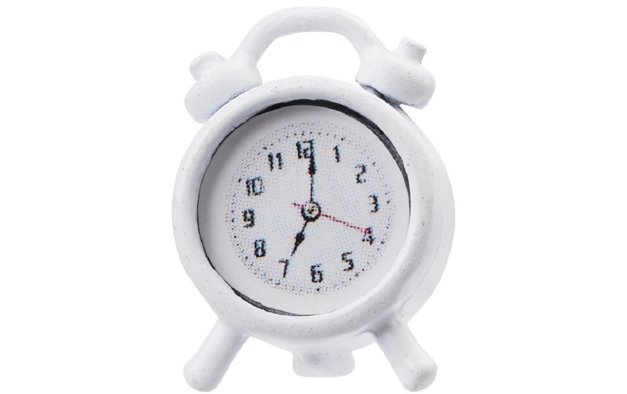 HobbyFun Mini-Utensilien Wecker 2 Stück, Weiss