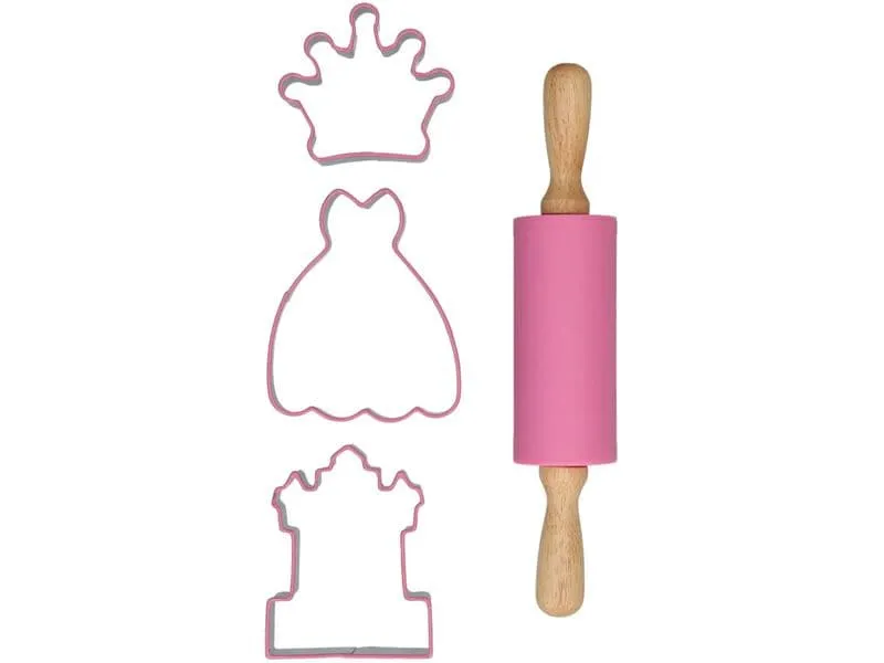 BackshopSchweiz Backset mit Ausstecher und Wallholz – Prinzessin Prinzessin