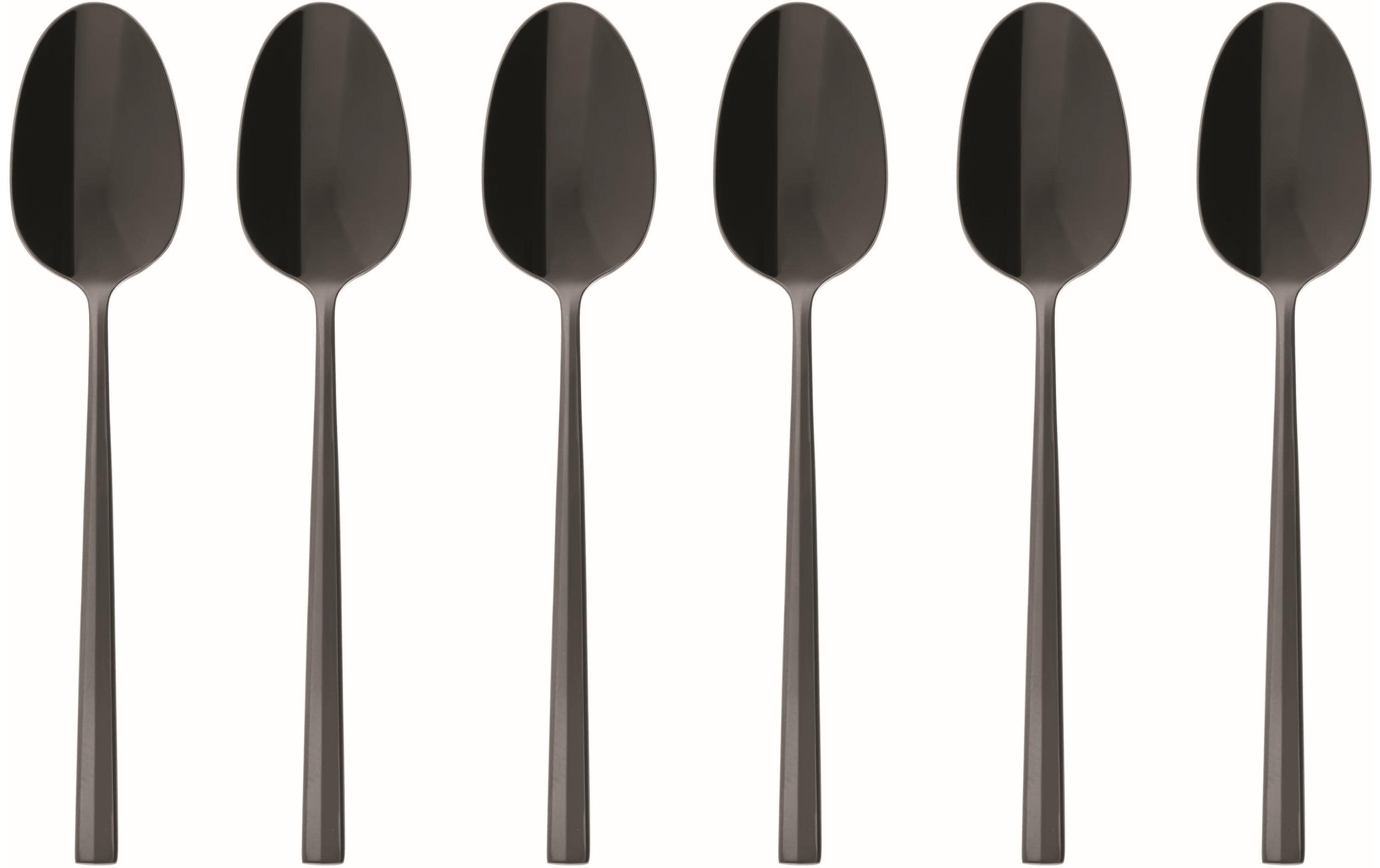 Sambonet Espressolöffel Rock 6 Stück, Schwarz