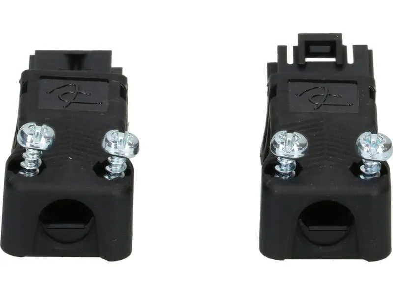 Max Hauri Set Stecker und Kupplung AC 164 flach, 2-polig Max Hauri Set Stecker und Kupplung AC 164 flach, 2-polig