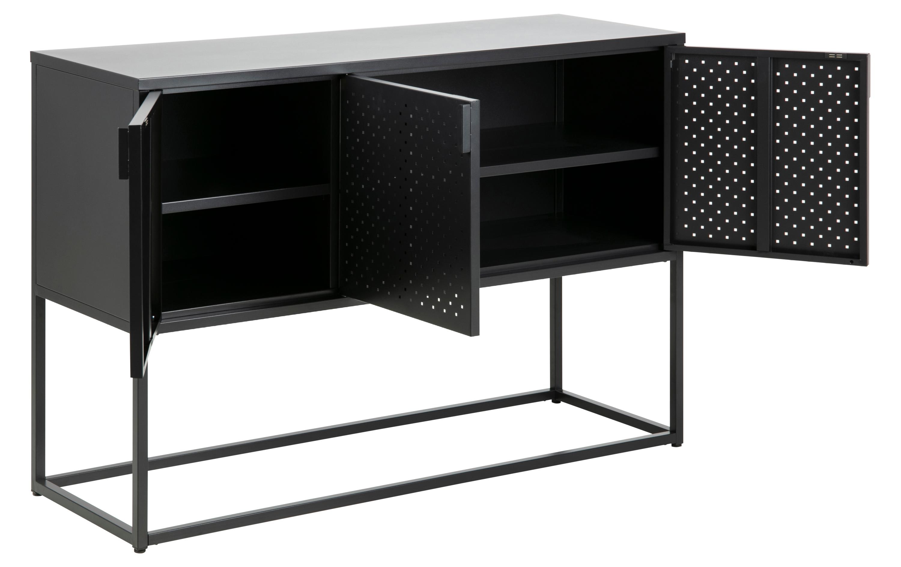 AC Design Kommode Newton 120 x 40 x 80 cm, Schwarz