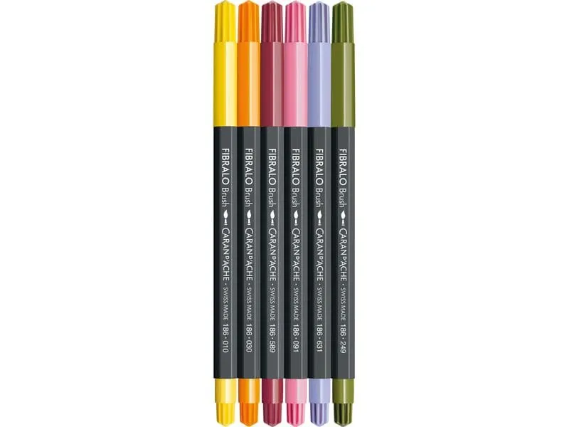 Caran d'Ache Filzstift Set Fibralo Brush Bloom 6-teilig Caran d'Ache Filzstift Set Fibralo Brush Bloom 6-teilig