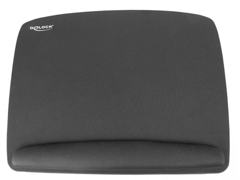 Delock Ergonomische Mausmatte mit Handballenauflage Schwarz