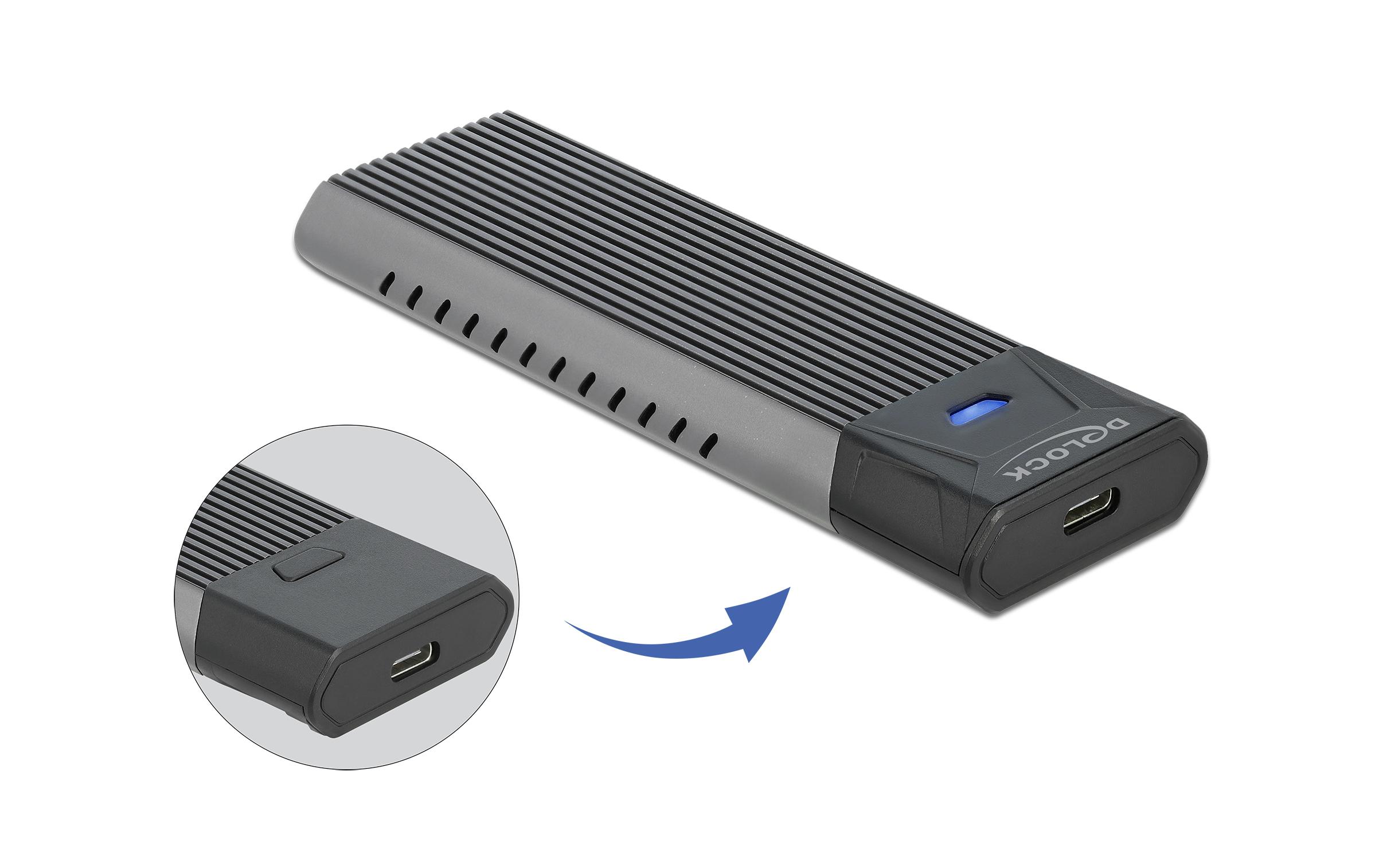 Delock Externes Gehäuse M.2 SATA&NVME zu USB.3.2 M.2 Delock Externes Gehäuse M.2 SATA&NVME zu USB.3.2 M.2