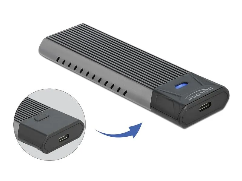 Delock Externes Gehäuse M.2 SATA&NVME zu USB.3.2 M.2