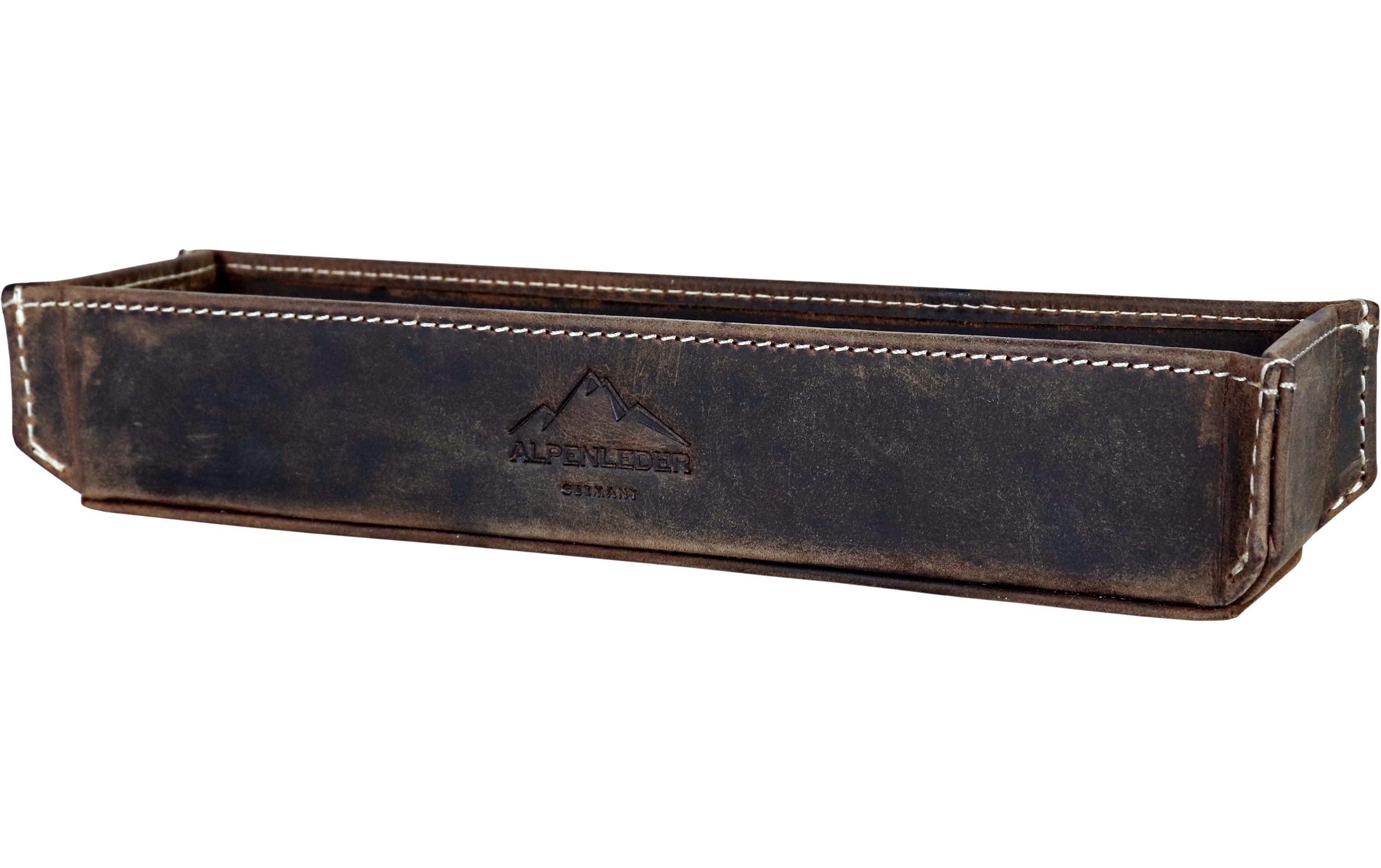 Alpenleder Stiftehalter Zenta Dunkelbraun Alpenleder Stiftehalter Zenta Dunkelbraun