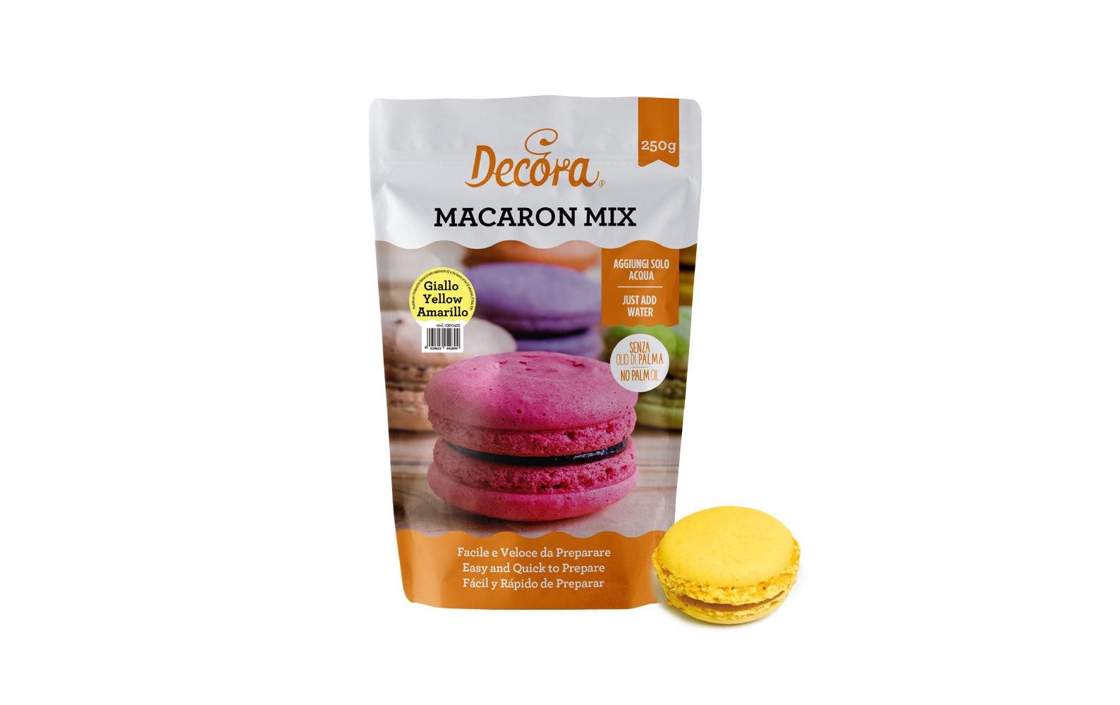 Decora Macaron Backmischung gelb 250 g