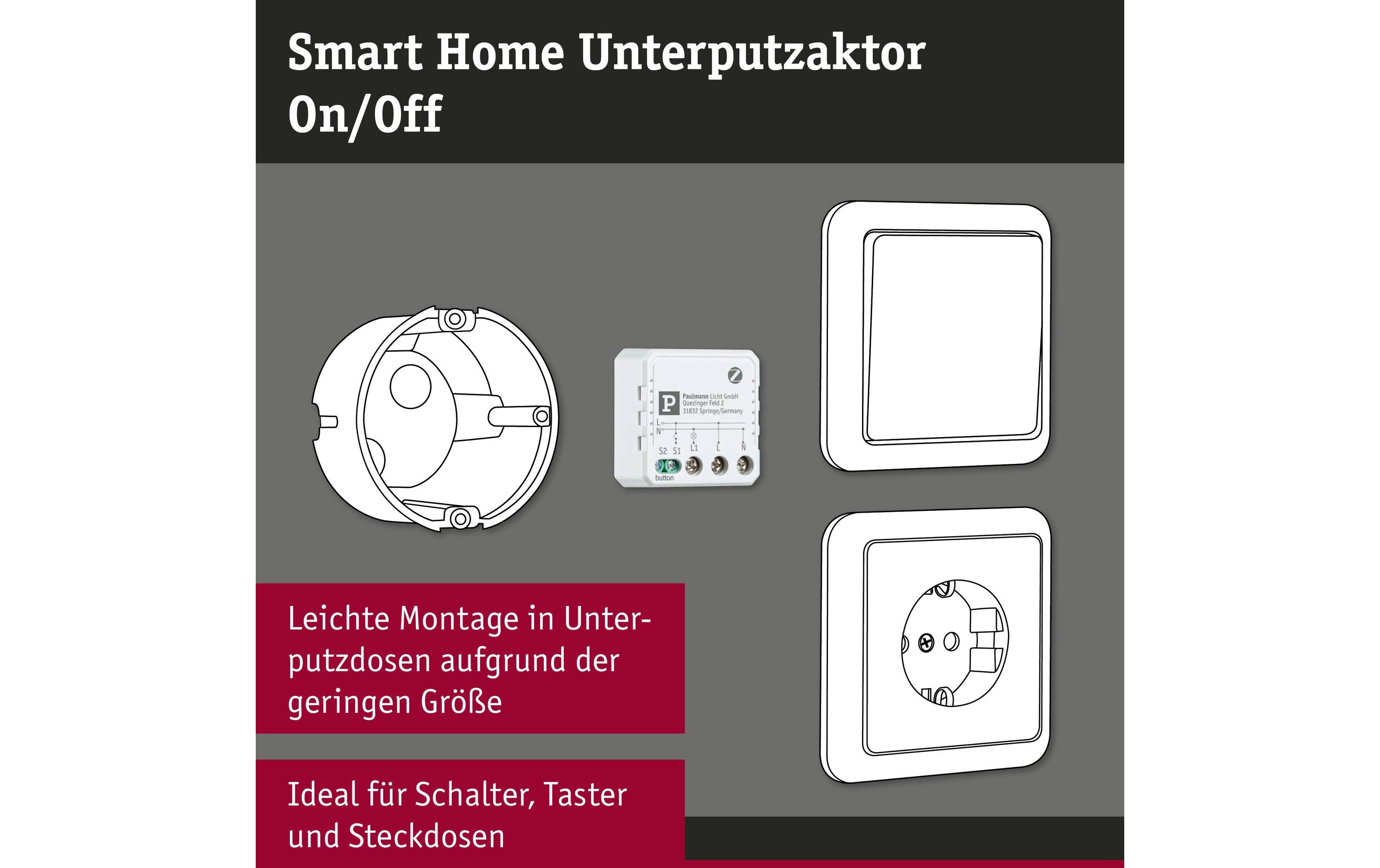 Paulmann Unterputzaktor On/Off Zigbee 3.0