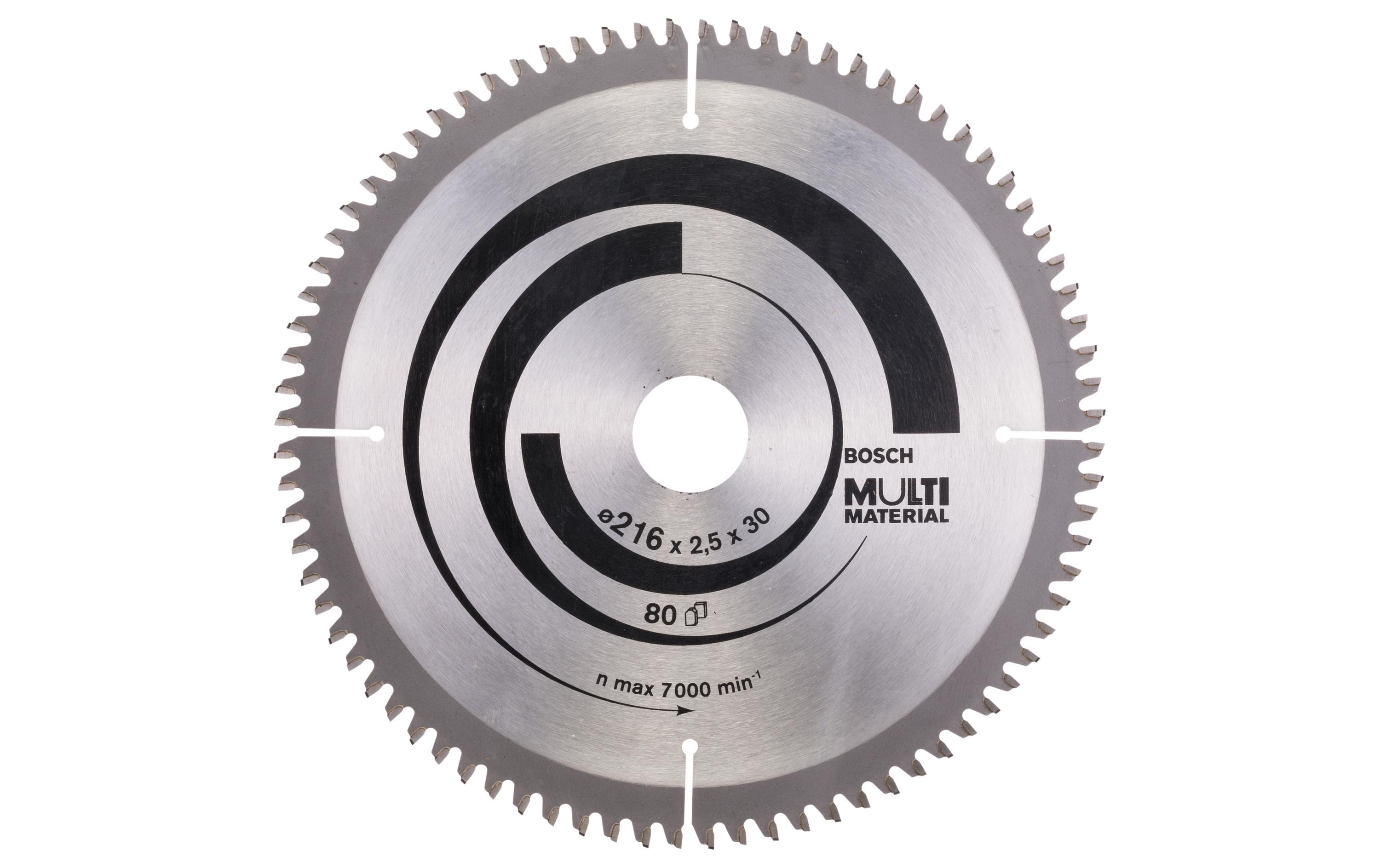 Bosch Professional Kreissägeblatt Multi Material, 216 x 30 x 2.5 mm, Z 80