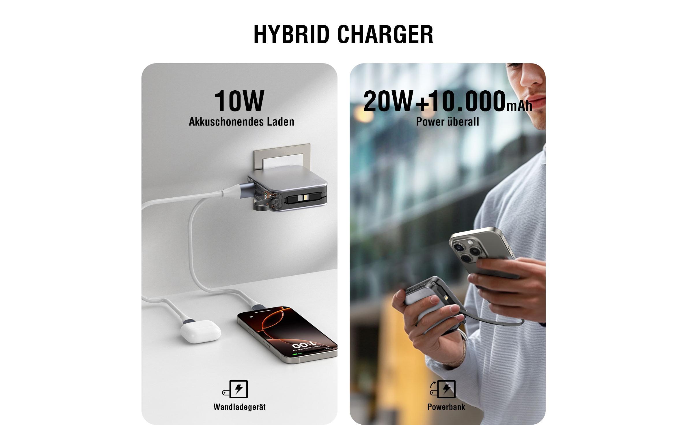 4smarts Powerbank 3in1 Hybrid Charger Lucid 10000 mAh