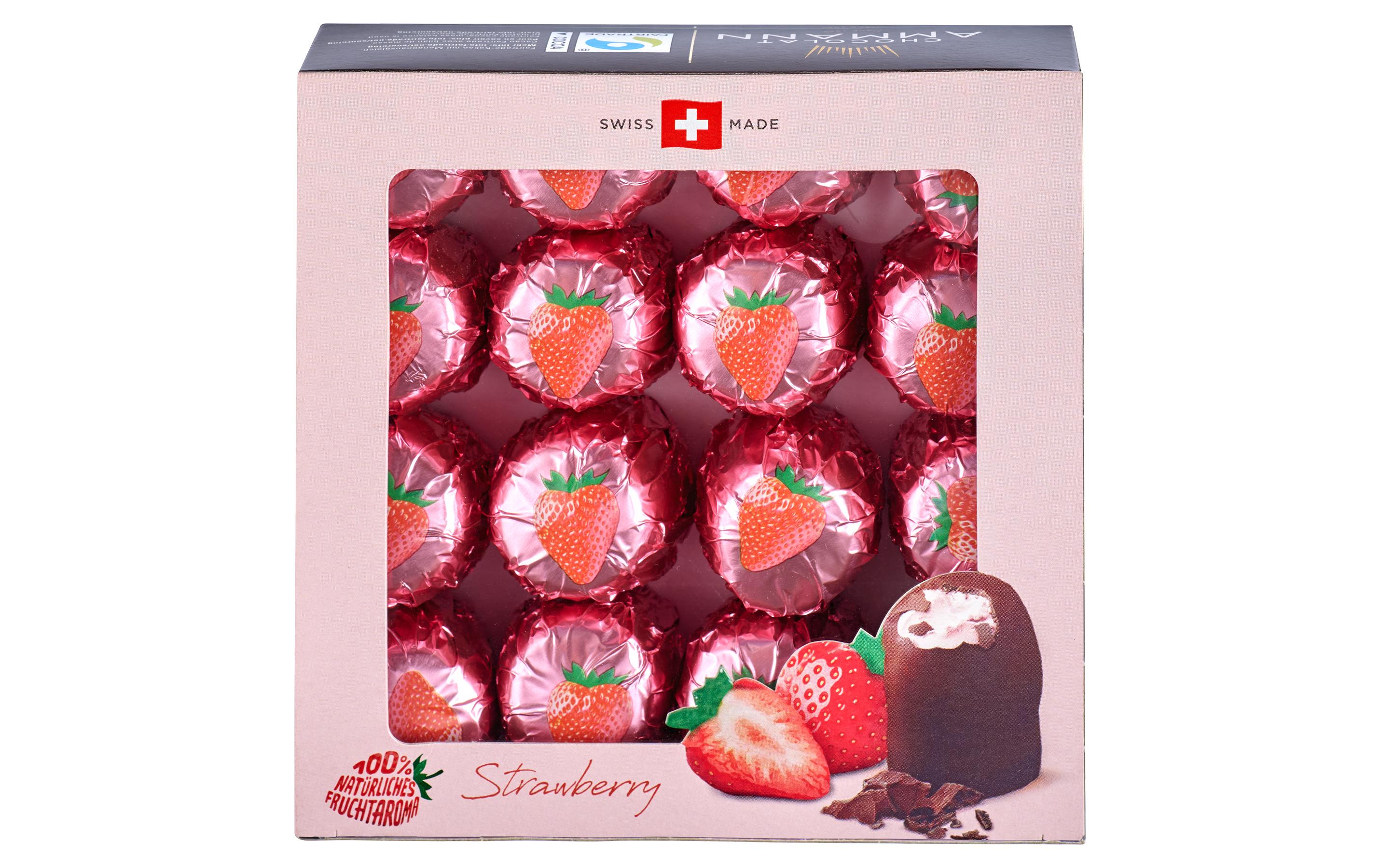 Chocolat Ammann Schokolade Mini King Strawberry 16 x 10 g