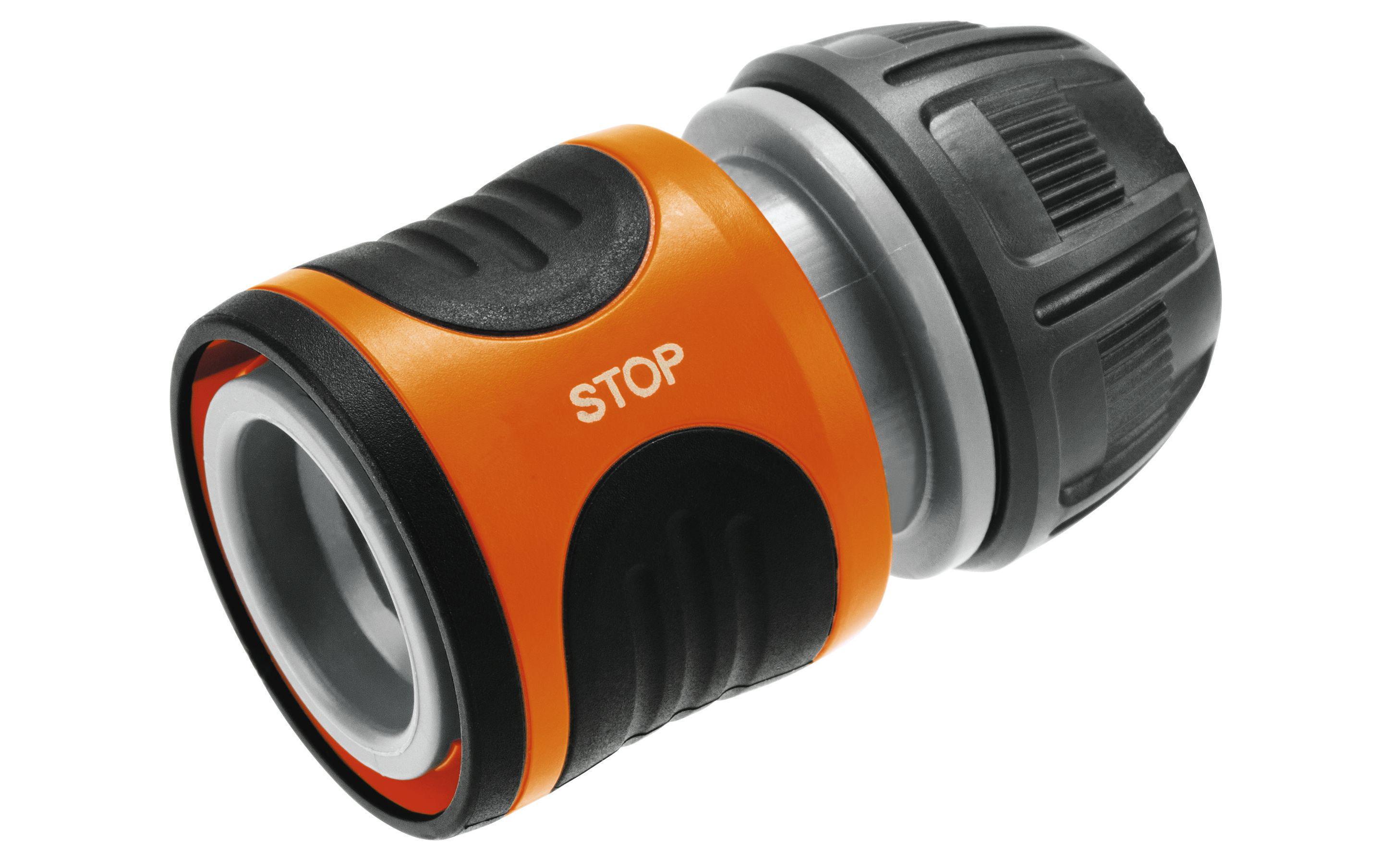 GARDENA Schlauchkupplung 13mm (1/2) - 15mm (5/8) Wasserstop GARDENA Schlauchkupplung 13mm (1/2) - 15mm (5/8) Wasserstop