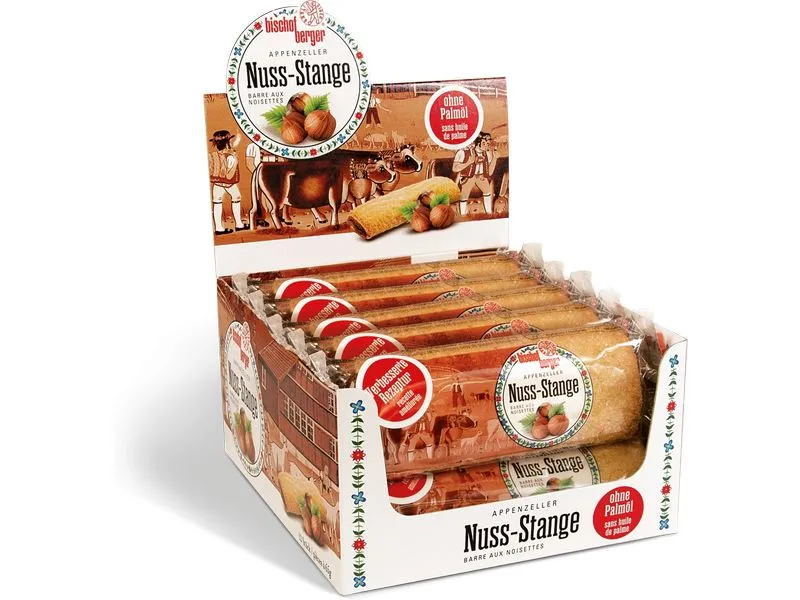 Bischofberger Gebäck Nuss-Stange Box 12 x 65 g Bischofberger Gebäck Nuss-Stange Box 12 x 65 g