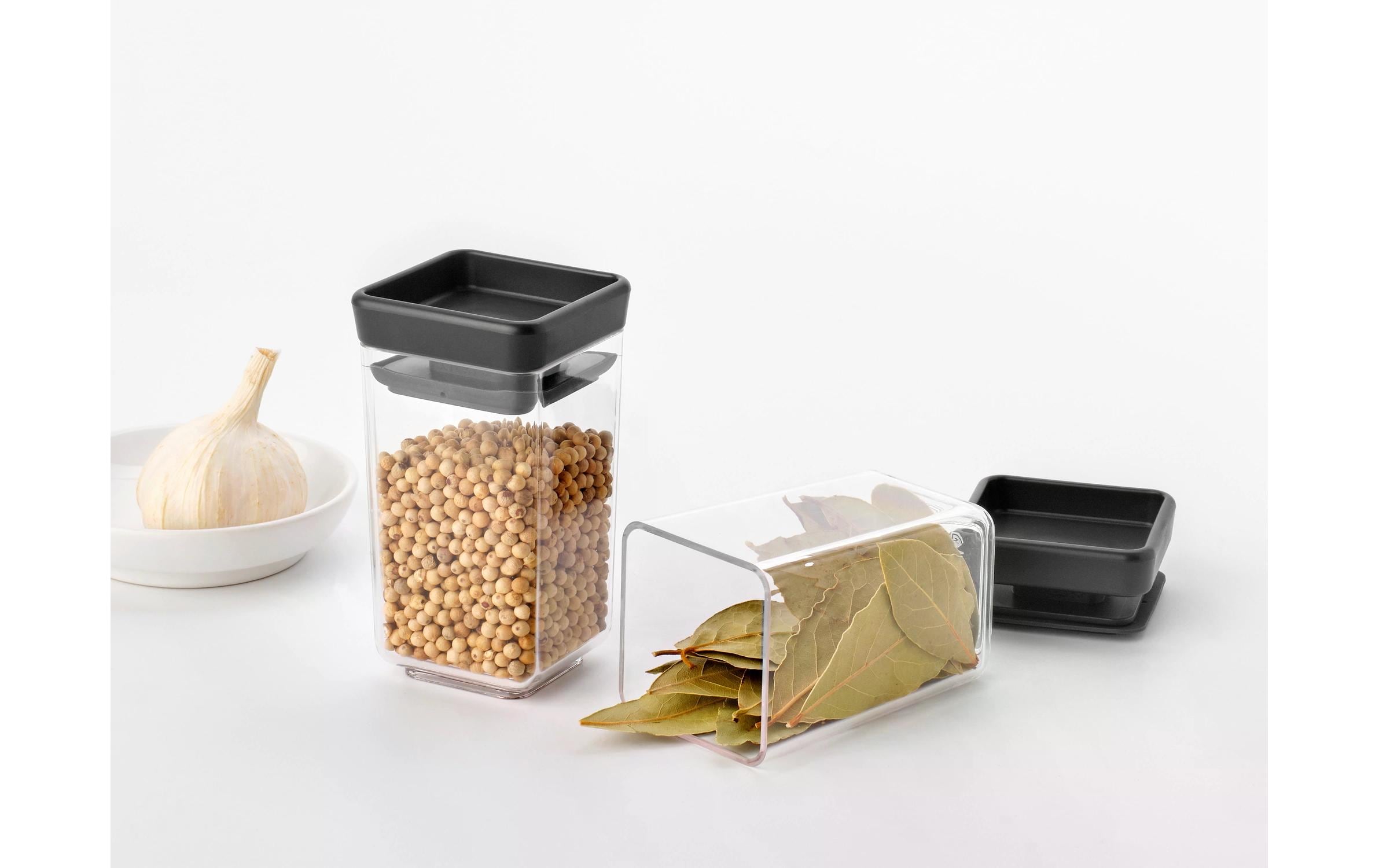 Brabantia Vorratsdose Tasty+ 0.3 l, Dunkelgrau/Transparent